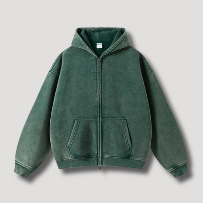 Oversized Hoodie | Reißverschluss | Washed | Zipper Hoodie | Hoodie für Männer-HauteBerlin