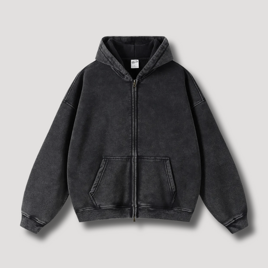 Oversized Hoodie | Reißverschluss | Washed | Zipper Hoodie | Hoodie für Männer-HauteBerlin