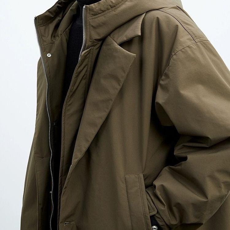 Parka-Mantel – mit Kapuze – winddicht – Oversize-Mantel – Herrenmantel-HauteBerlin