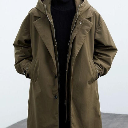 Parka-Mantel – mit Kapuze – winddicht – Oversize-Mantel – Herrenmantel-HauteBerlin