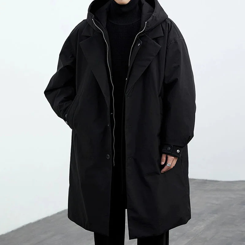 Parka-Mantel – mit Kapuze – winddicht – Oversize-Mantel – Herrenmantel-HauteBerlin