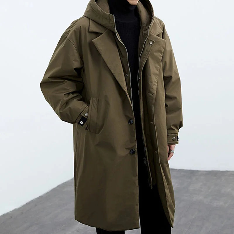 Parka-Mantel – mit Kapuze – winddicht – Oversize-Mantel – Herrenmantel-HauteBerlin
