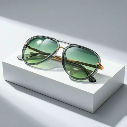 Pilotenbrille | Doppelsteg | Metallbügel | Unisex-HauteBerlin