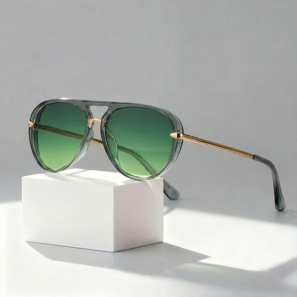 Pilotenbrille | Doppelsteg | Metallbügel | Unisex-HauteBerlin