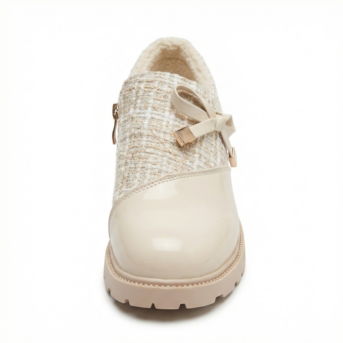 Plateau-Loafer – Profilsohle – Tweed – Klobige Loafer – Damenschuhe-HauteBerlin