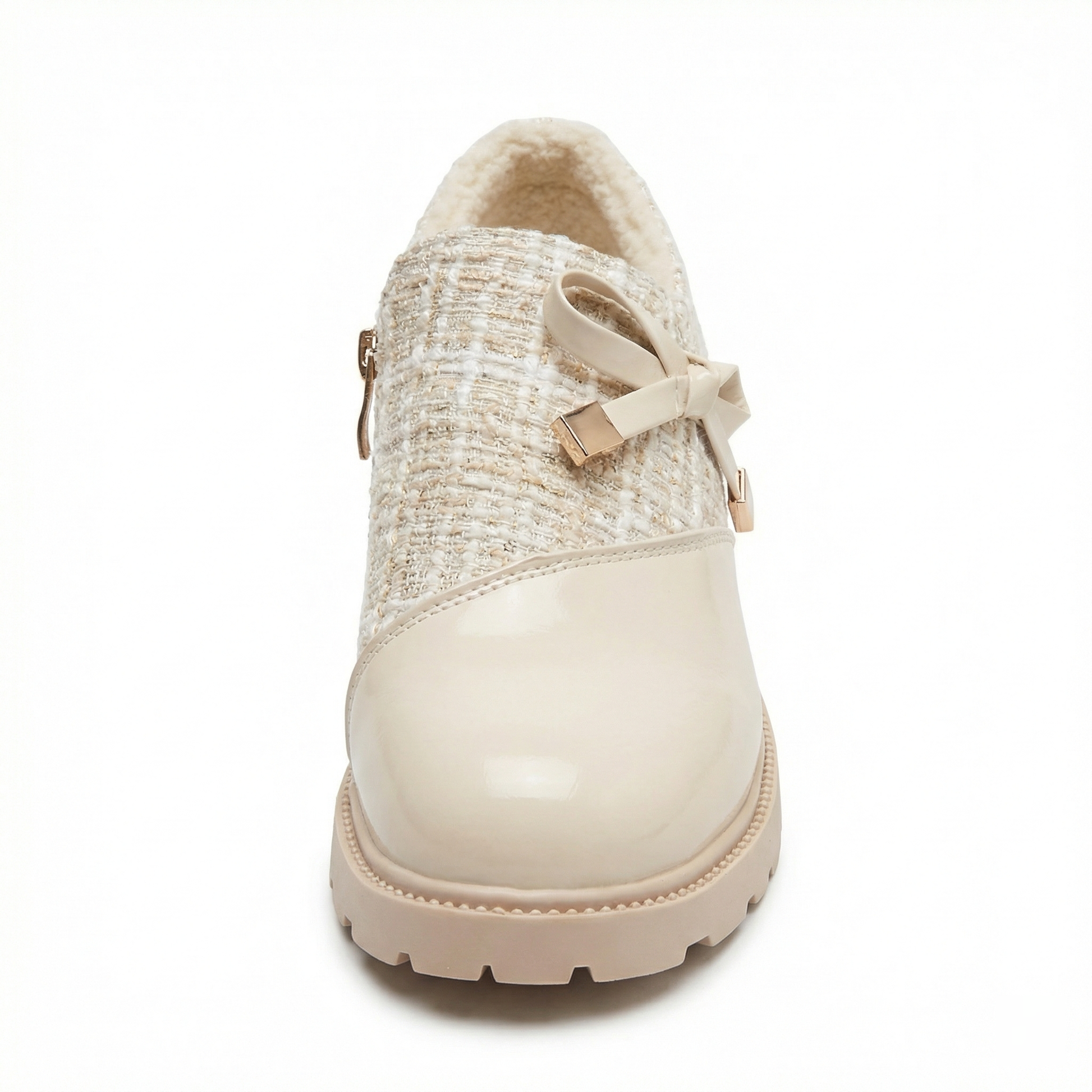 Plateau-Loafer – Profilsohle – Tweed – Klobige Loafer – Damenschuhe-HauteBerlin