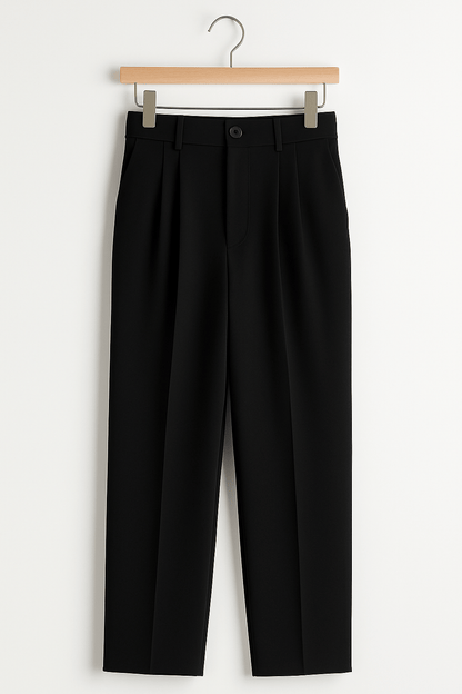 Plisseehose – Hohe Taille – Locker sitzend – Weite Hosenbeine – Damenhose-HauteBerlin