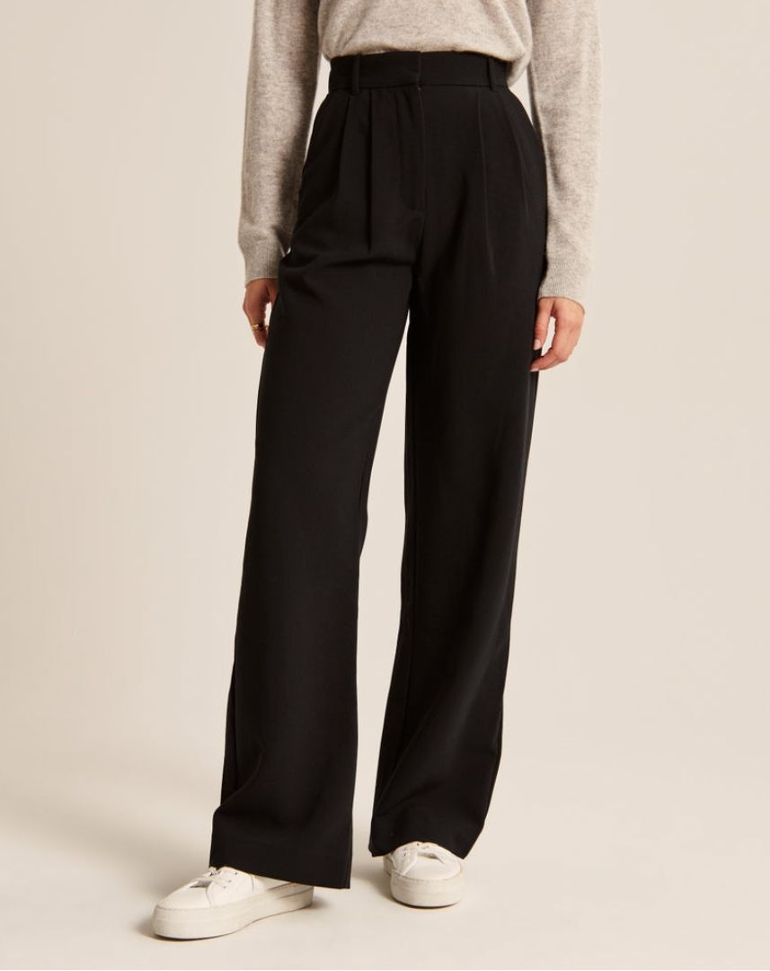 Plisseehose – Stylisch – Hohe Taille – Weite Hosenbeine – Damenhose-HauteBerlin