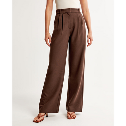 Plisseehose – Stylisch – Hohe Taille – Weite Hosenbeine – Damenhose-HauteBerlin