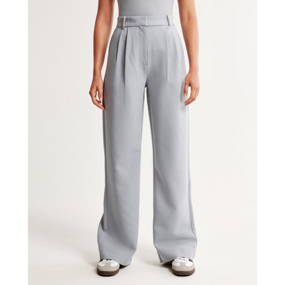 Plisseehose – Stylisch – Hohe Taille – Weite Hosenbeine – Damenhose-HauteBerlin