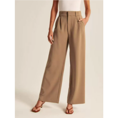 Plisseehose – Stylisch – Hohe Taille – Weite Hosenbeine – Damenhose-HauteBerlin