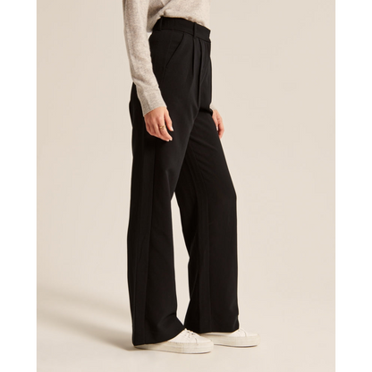 Plisseehose – Stylisch – Hohe Taille – Weite Hosenbeine – Damenhose-HauteBerlin