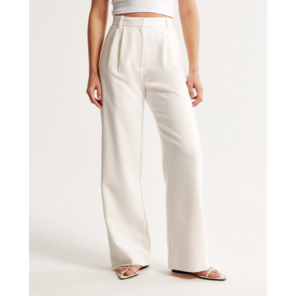 Plisseehose – Stylisch – Hohe Taille – Weite Hosenbeine – Damenhose-HauteBerlin