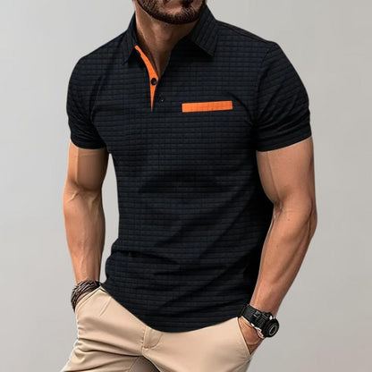 Polo-Shirt | Knopfleiste am Kragen | Brusttasche | T-Shirt mit Kragen | Polo-Shirts für Männer-HauteBerlin