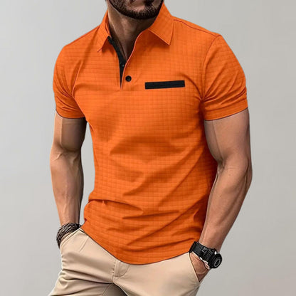 Polo-Shirt | Knopfleiste am Kragen | Brusttasche | T-Shirt mit Kragen | Polo-Shirts für Männer-HauteBerlin