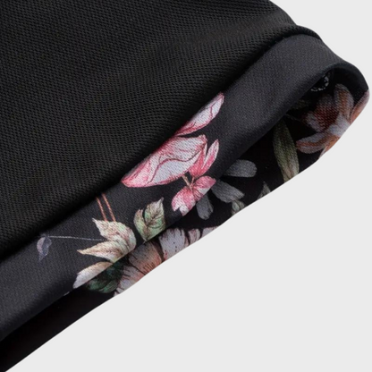 Polo-T-Shirt | Blumenmuster | Kurzarm | Polohemden | Herrenbekleidung-HauteBerlin