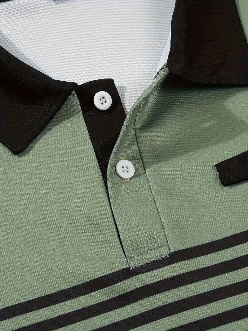 Polo T-Shirt | Gestreift | Kurzarm | Poloshirts | Herrenhemden-HauteBerlin