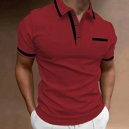 Polo T-Shirt - Kurzarm-Poloshirt mit Kragen für Männer-HauteBerlin