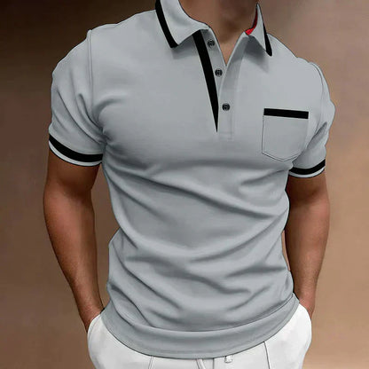 Polo T-Shirt - Kurzarm-Poloshirt mit Kragen für Männer-HauteBerlin