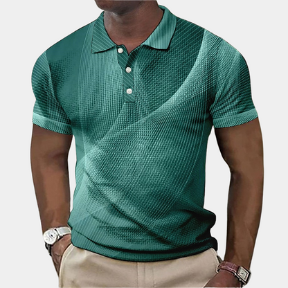 Polohemd - Kurzarm - Quarter Button - T-Shirt mit Kragen - Herrenhemd-HauteBerlin