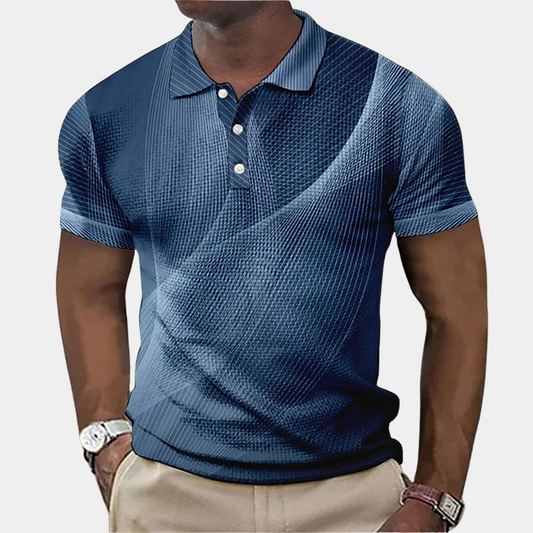 Polohemd - Kurzarm - Quarter Button - T-Shirt mit Kragen - Herrenhemd-HauteBerlin