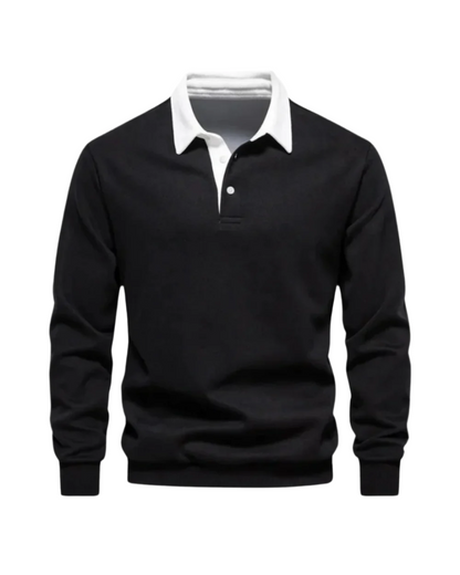 Poloshirt - Langarm-Poloshirt mit Kragen für Männer-HauteBerlin