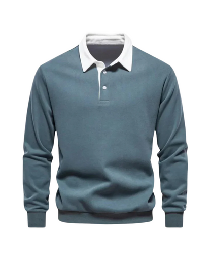 Poloshirt - Langarm-Poloshirt mit Kragen für Männer-HauteBerlin
