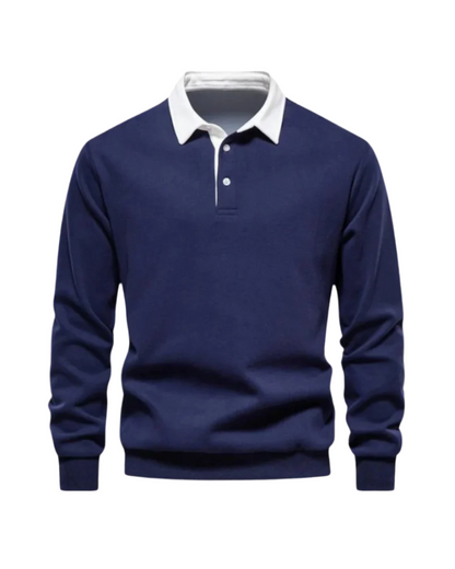 Poloshirt - Langarm-Poloshirt mit Kragen für Männer-HauteBerlin