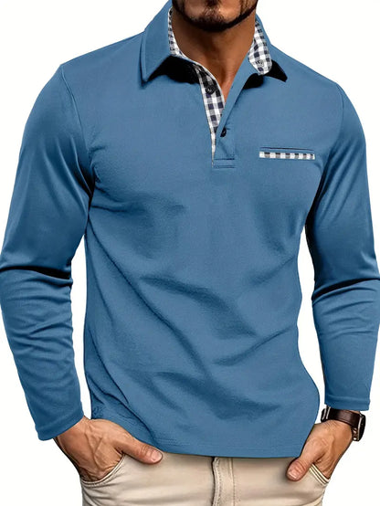 Poloshirt | Mit Kragen | Normale Passform | Langarm-Poloshirts | Herrenbekleidung-HauteBerlin