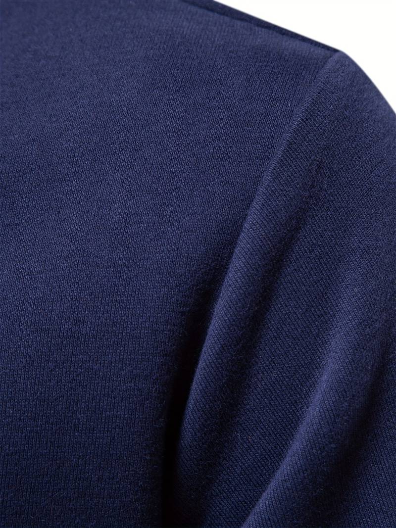 Poloshirt | Umlegekragen | Viertel-Knopfleiste | Langarm-Poloshirts | Herrenhemden-HauteBerlin