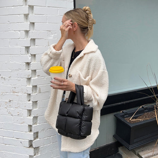 Puffer Tasche Damen | Gesteppte Shopper Tasche | Gepolsterte Henkel-HauteBerlin