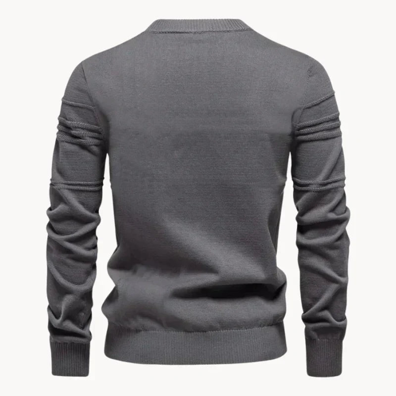 Pullover – Rundhalsausschnitt – Normale Passform – Strickpullover – Herrenpullover-HauteBerlin