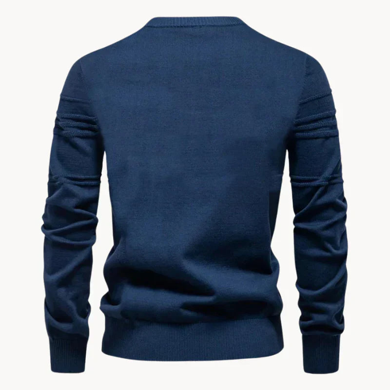Pullover – Rundhalsausschnitt – Normale Passform – Strickpullover – Herrenpullover-HauteBerlin