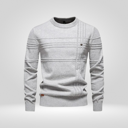 Pullover – Rundhalsausschnitt – Normale Passform – Strickpullover – Herrenpullover-HauteBerlin