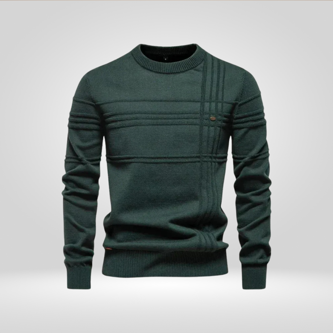 Pullover – Rundhalsausschnitt – Normale Passform – Strickpullover – Herrenpullover-HauteBerlin
