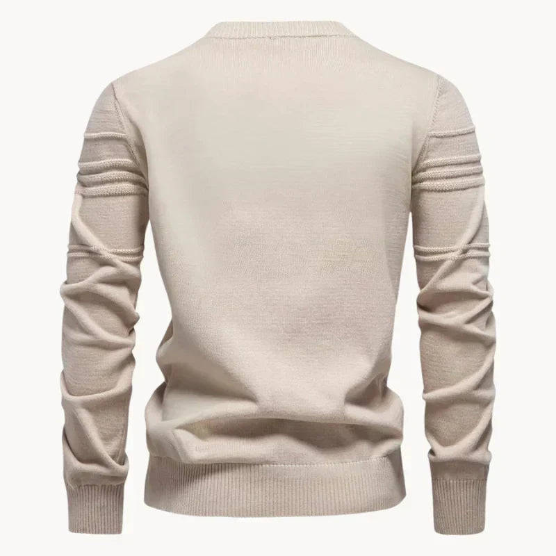 Pullover – Rundhalsausschnitt – Normale Passform – Strickpullover – Herrenpullover-HauteBerlin