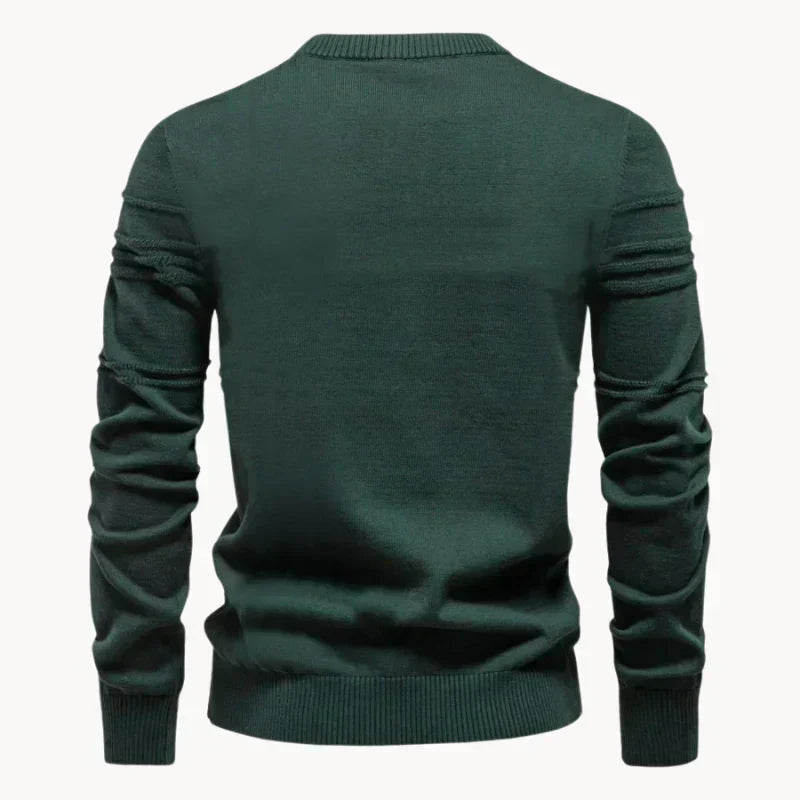 Pullover – Rundhalsausschnitt – Normale Passform – Strickpullover – Herrenpullover-HauteBerlin