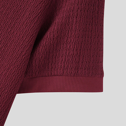 Pullover-T-Shirt – Kurzärmeliges Rollkragen-T-Shirt mit hohem Kragen für Männer-HauteBerlin