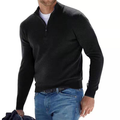 Pullover mit halbem Reißverschluss | Casual | Long Sleeve | Pullover Half Zip | Herrenbekleidung-HauteBerlin