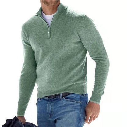 Pullover mit halbem Reißverschluss | Casual | Long Sleeve | Pullover Half Zip | Herrenbekleidung-HauteBerlin