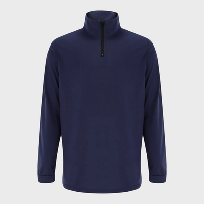Pullover mit halbem Reißverschluss | Langarmshirt | Pullover | Sweatshirt | Herrenbekleidung-HauteBerlin