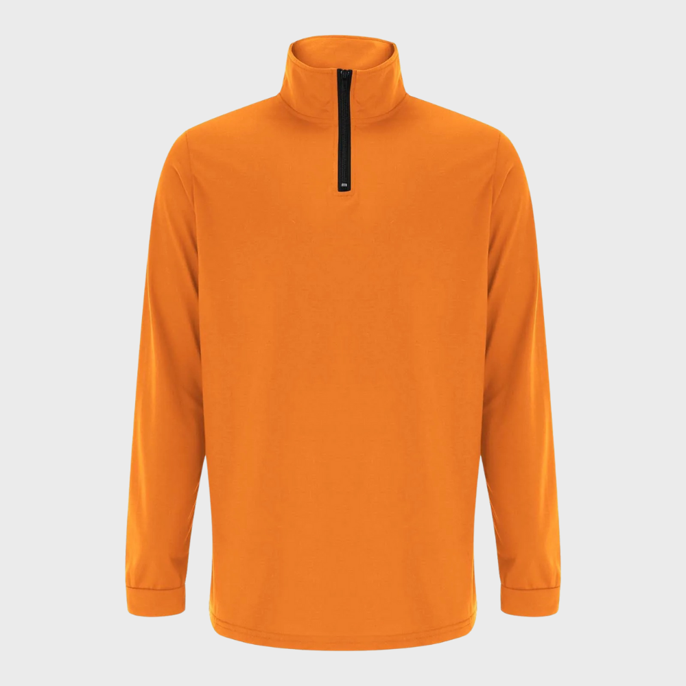 Pullover mit halbem Reißverschluss | Langarmshirt | Pullover | Sweatshirt | Herrenbekleidung-HauteBerlin