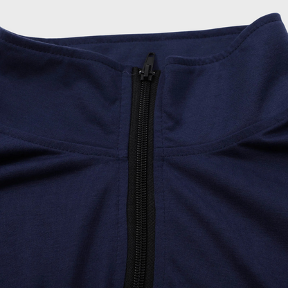 Pullover mit halbem Reißverschluss | Langarmshirt | Pullover | Sweatshirt | Herrenbekleidung-HauteBerlin