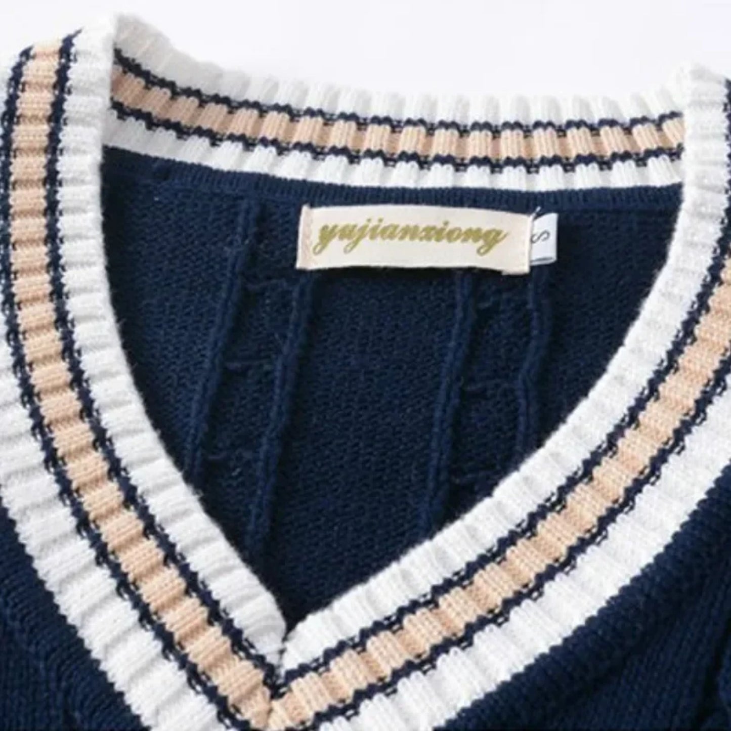 Pulloverweste - Herren ärmellose V-Ausschnitt Pullover Strickweste-HauteBerlin