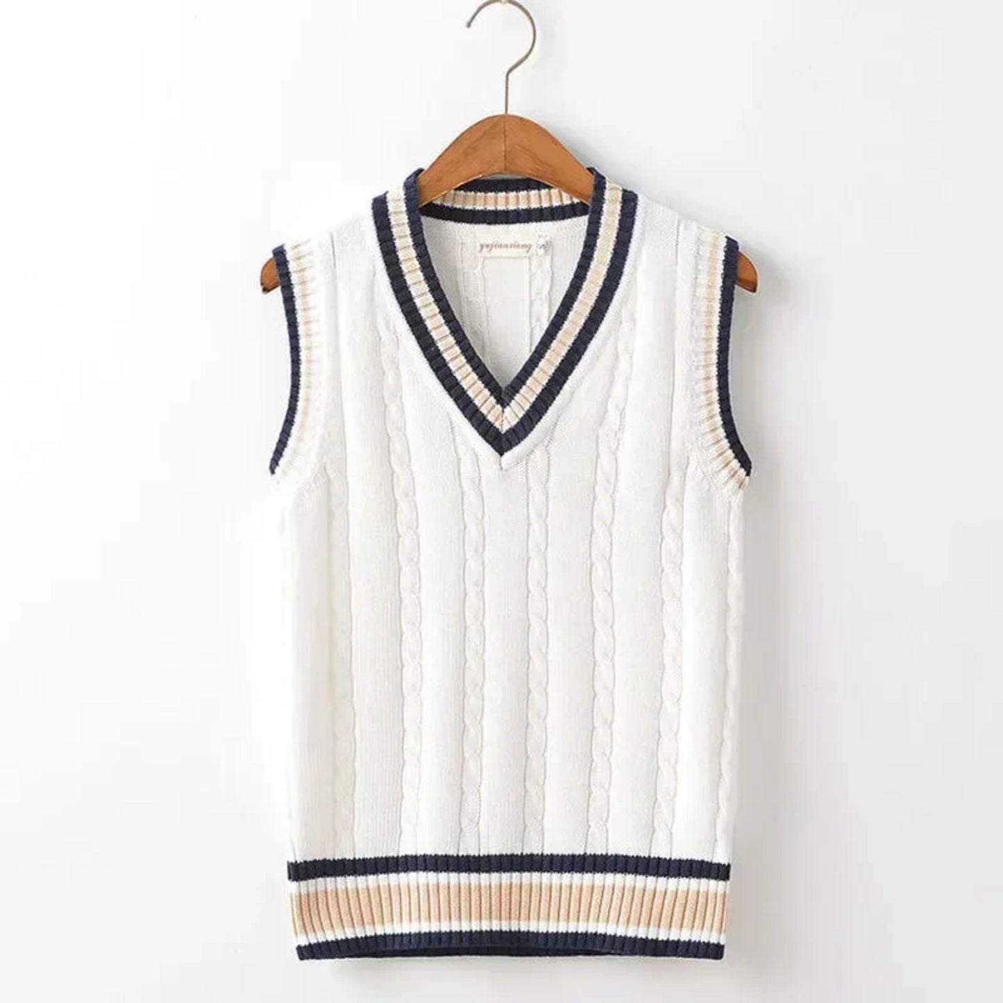 Pulloverweste - Herren ärmellose V-Ausschnitt Pullover Strickweste-HauteBerlin