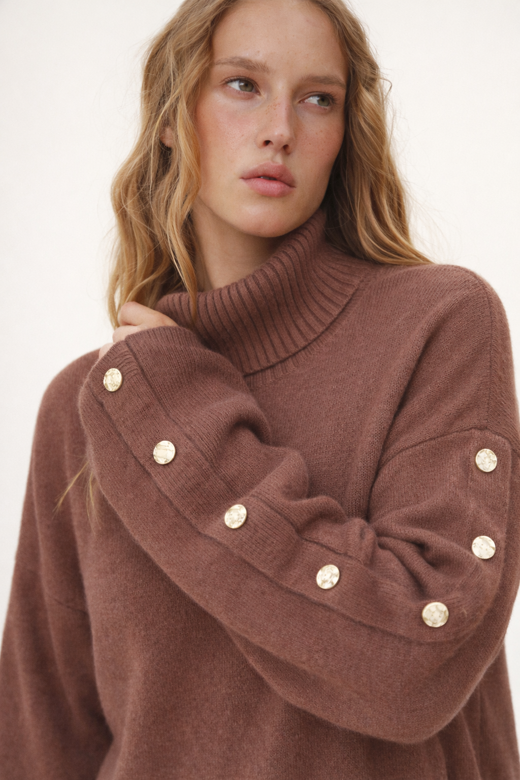 Rollkragenpullover – Oversized-Strickpullover mit Rollkragen für Damen-HauteBerlin