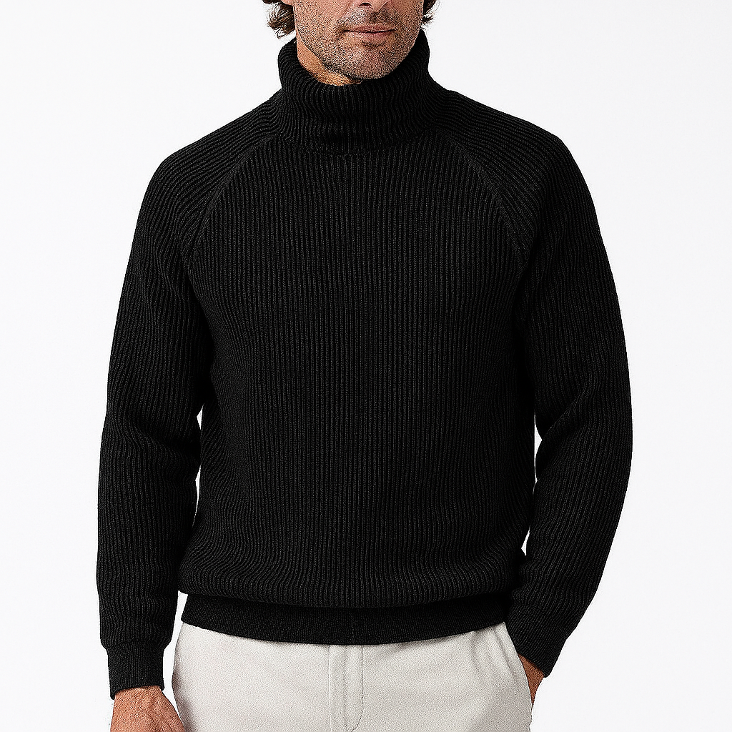 Rollkragenpullover - Rollkragenpullover für Männer aus Rippenstrick-HauteBerlin