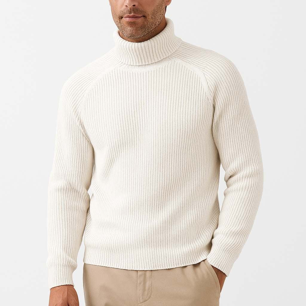 Rollkragenpullover - Rollkragenpullover für Männer aus Rippenstrick-HauteBerlin