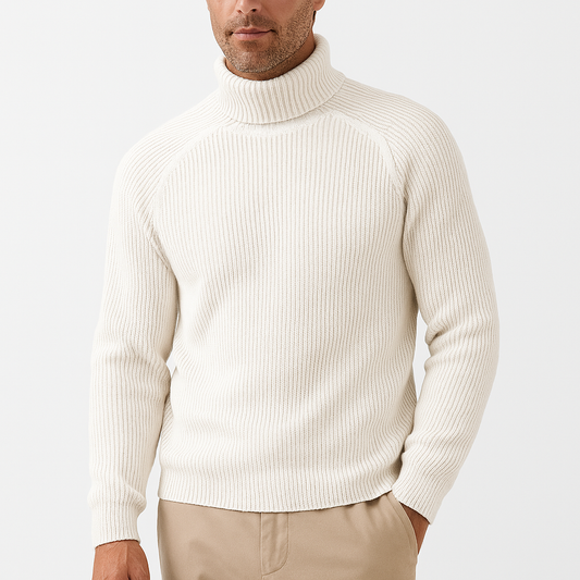 Rollkragenpullover - Rollkragenpullover für Männer aus Rippenstrick-HauteBerlin