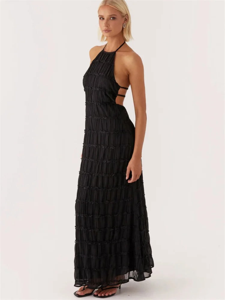 Rückenfreies Kleid – Elegant – Neckholder – Maxikleid – Sommerkleid-HauteBerlin